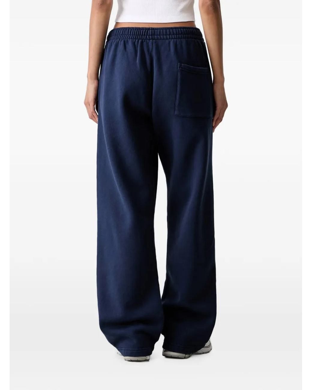 Sporty & Rich Blue Logo-Embroidered Track Pants