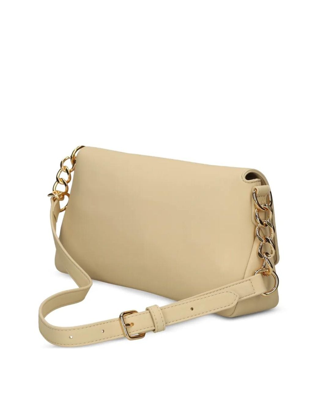 Love Moschino Natural Logo-Appliqué Crossbody Bag