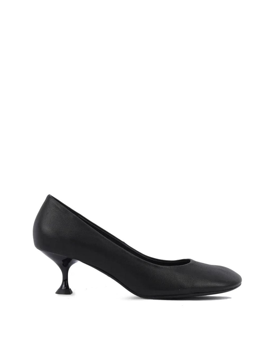 Lola Cruz Black Nami Leather Pumps