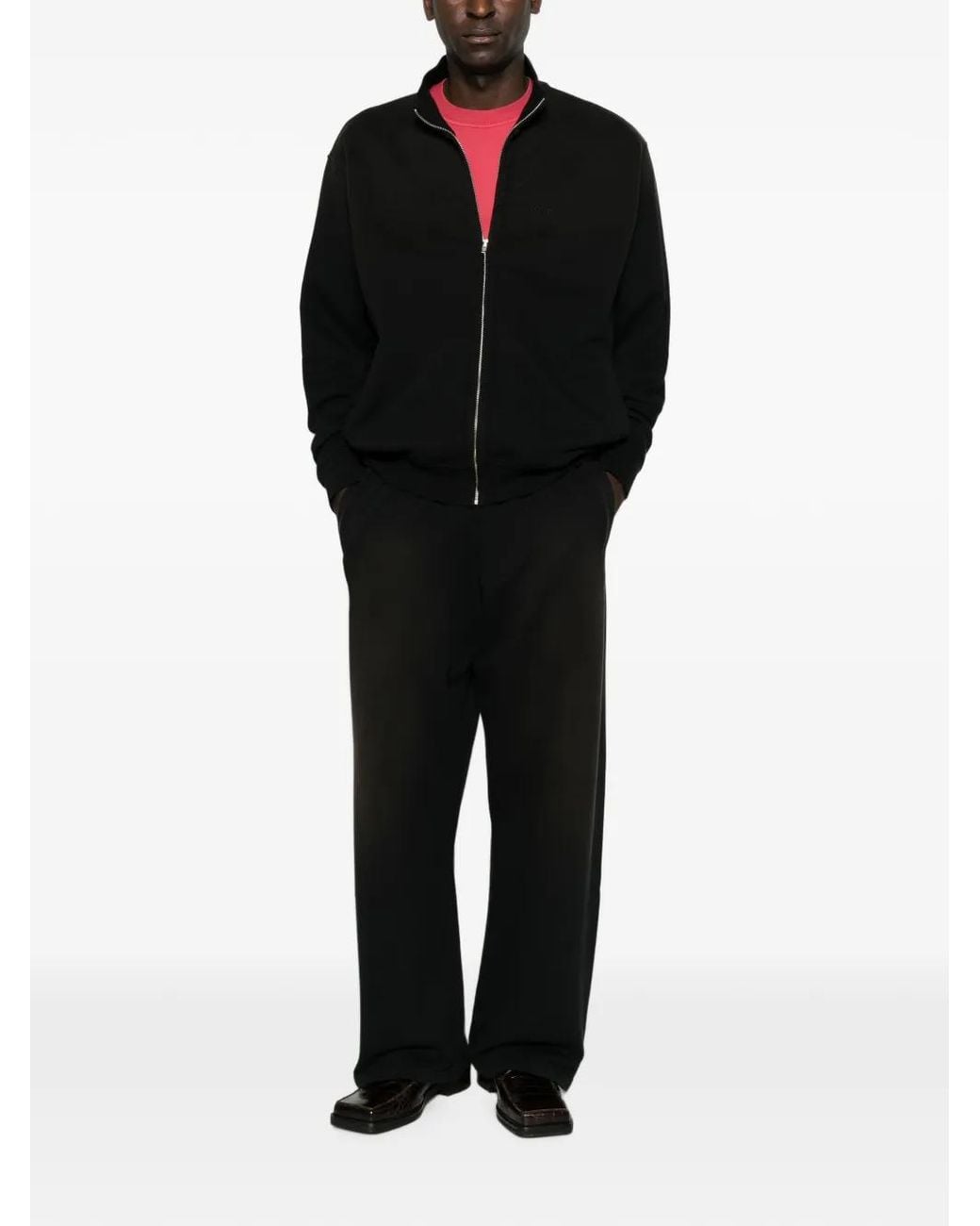 Arte' Black Drawstring Track Pants for men
