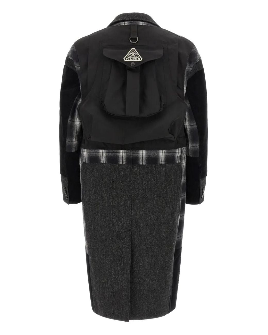 Junya Watanabe Black Filson X Patchwork Coat for men