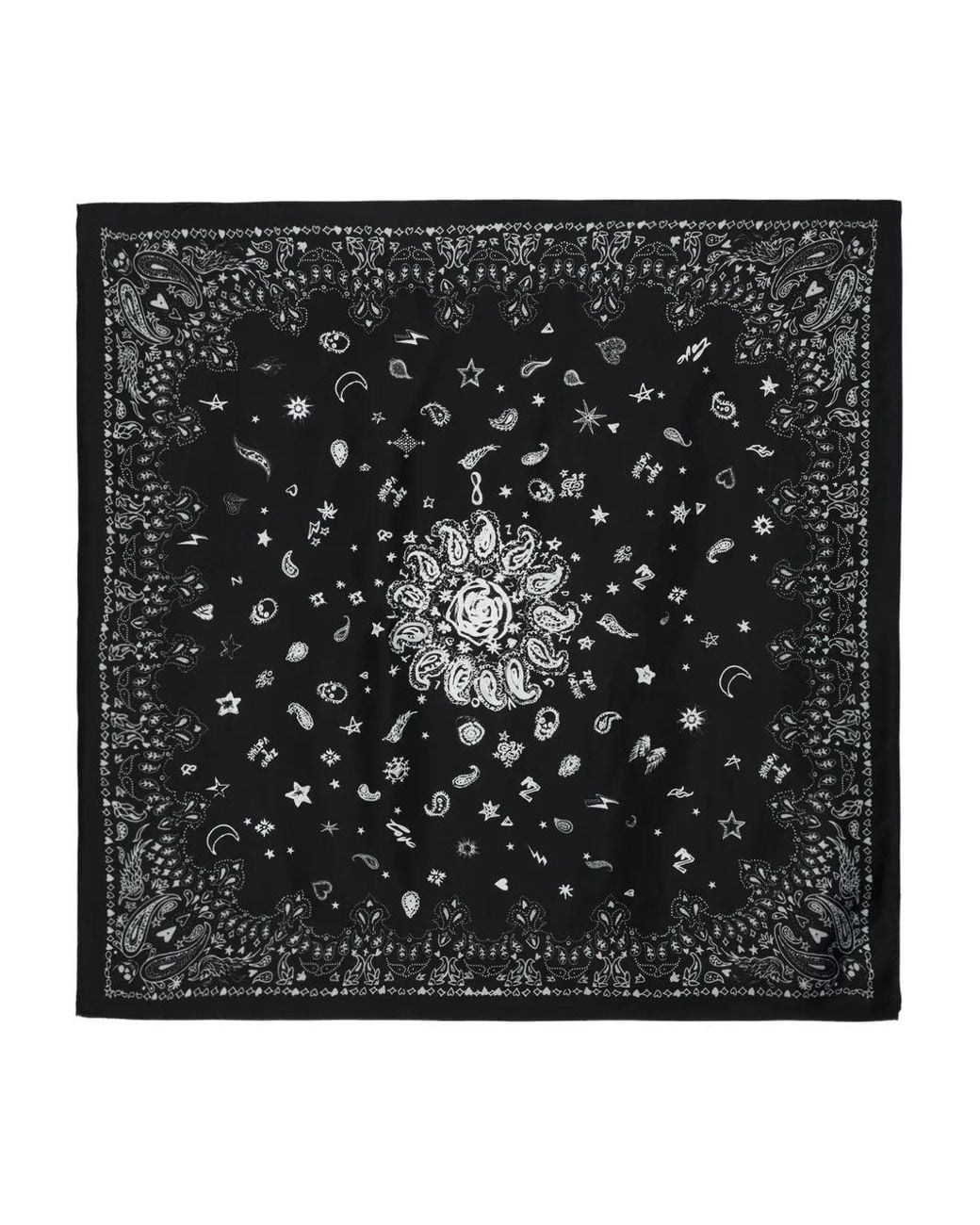 Zadig & Voltaire Black Debbie 85 Bandana-Print Scarf