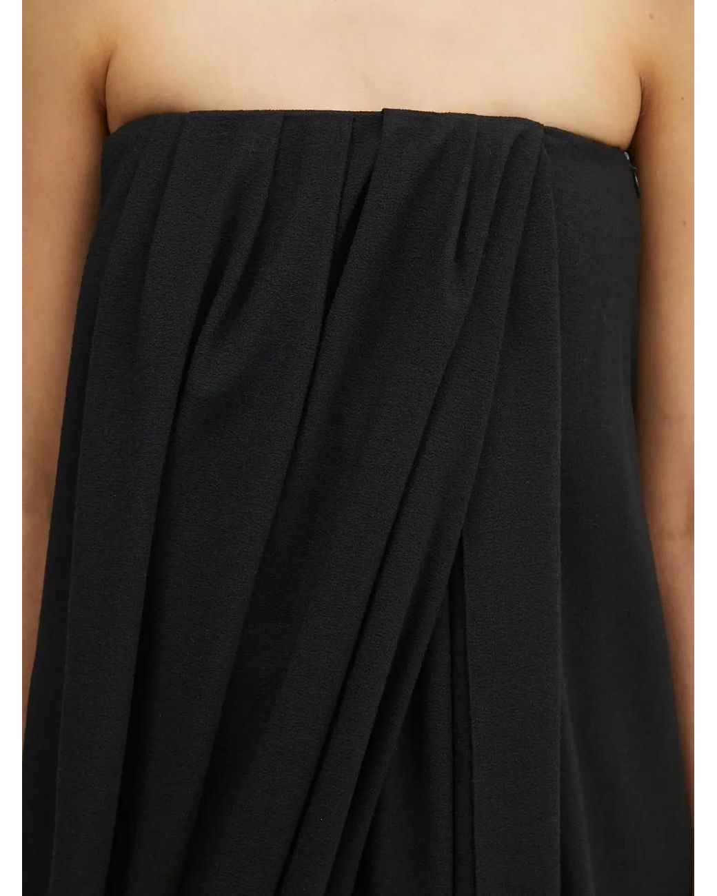 J.W. Anderson Black Draped Bustier Strapless Dress