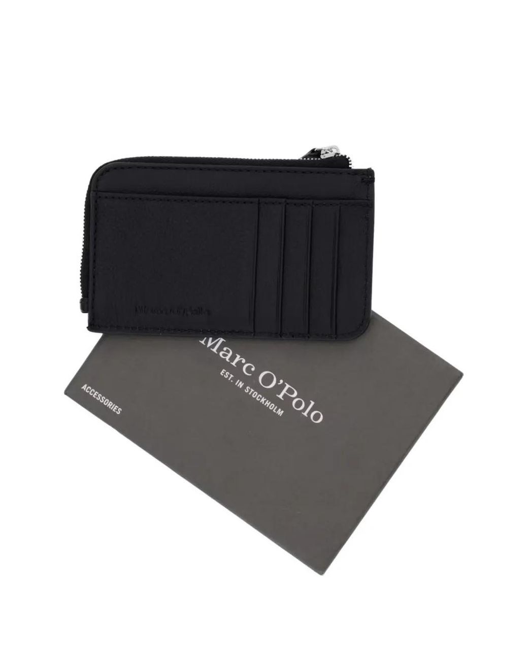 Marc O' Polo Black Grained Leather Cardholder