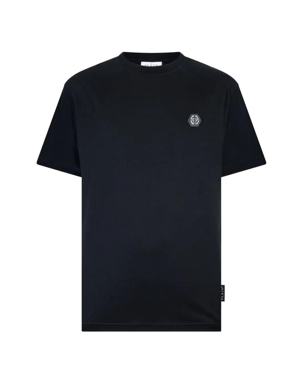 Philipp Plein Black Round-Neck Logo T-Shirt for men