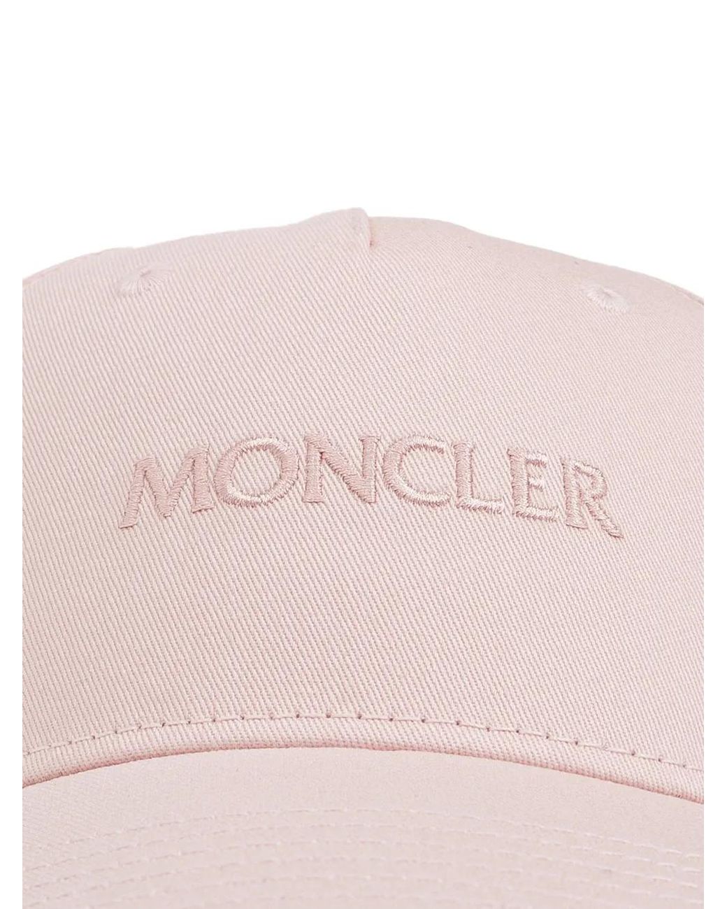 Moncler Pink Logo-Embroidered Cap