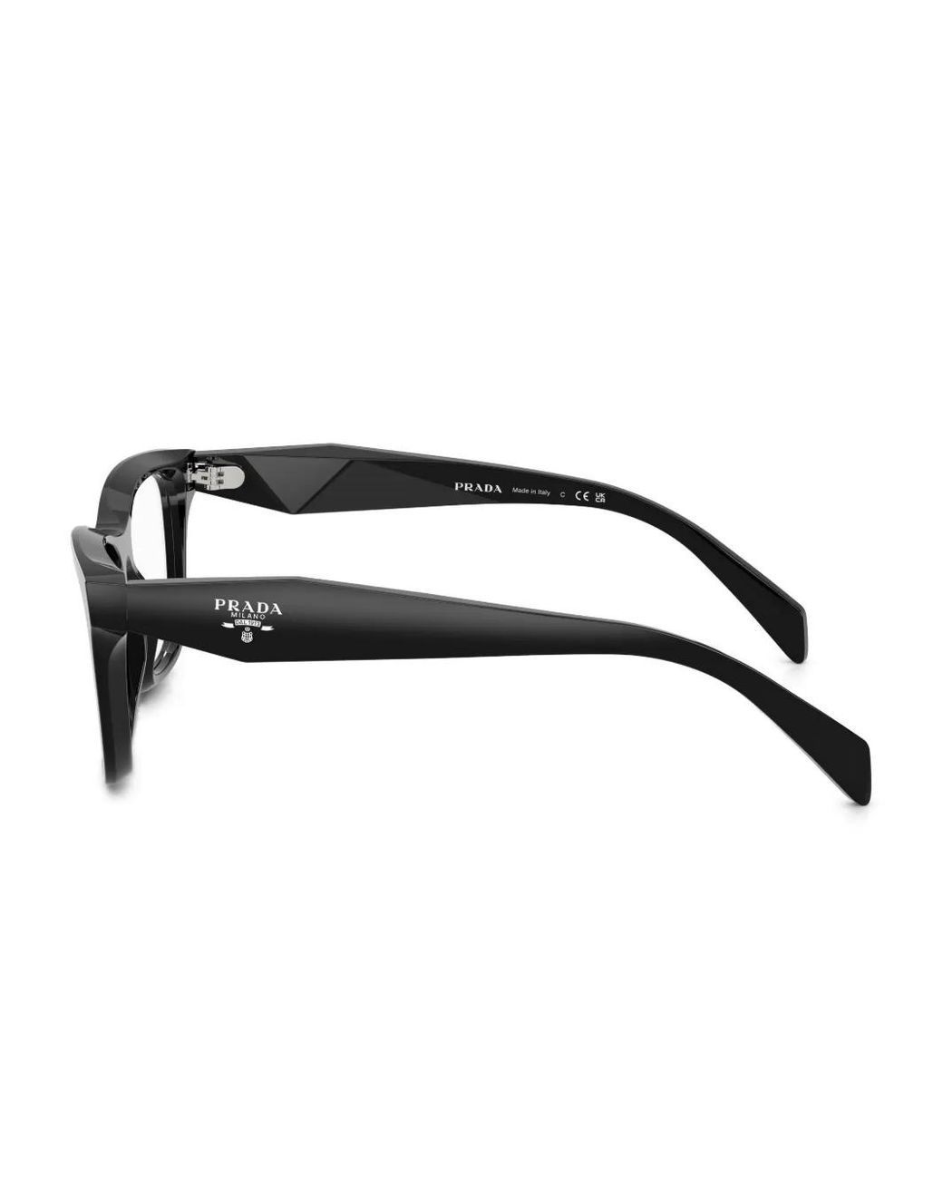 Prada Black Square-Frame Glasses