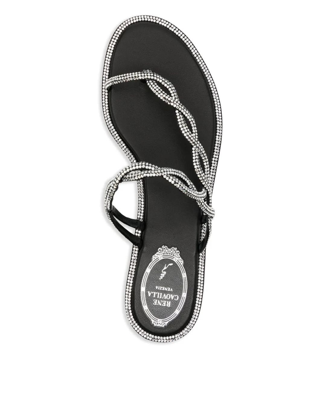 Rene Caovilla White Braid Sandals