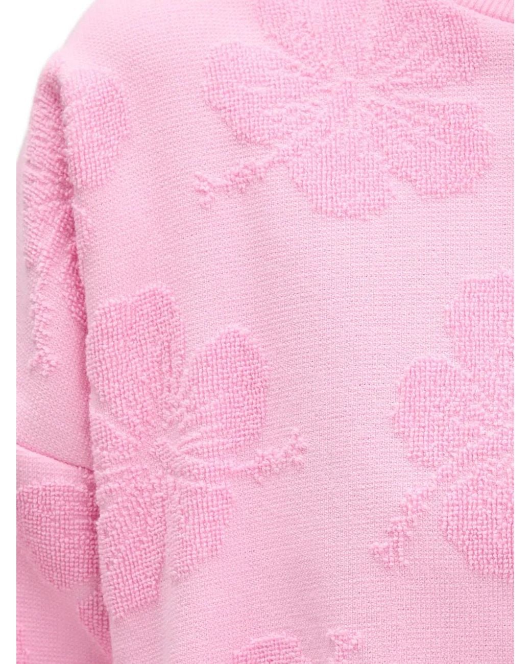 Rip Curl Pink Sweat Paradise Terry À Fleurs En Jacquard