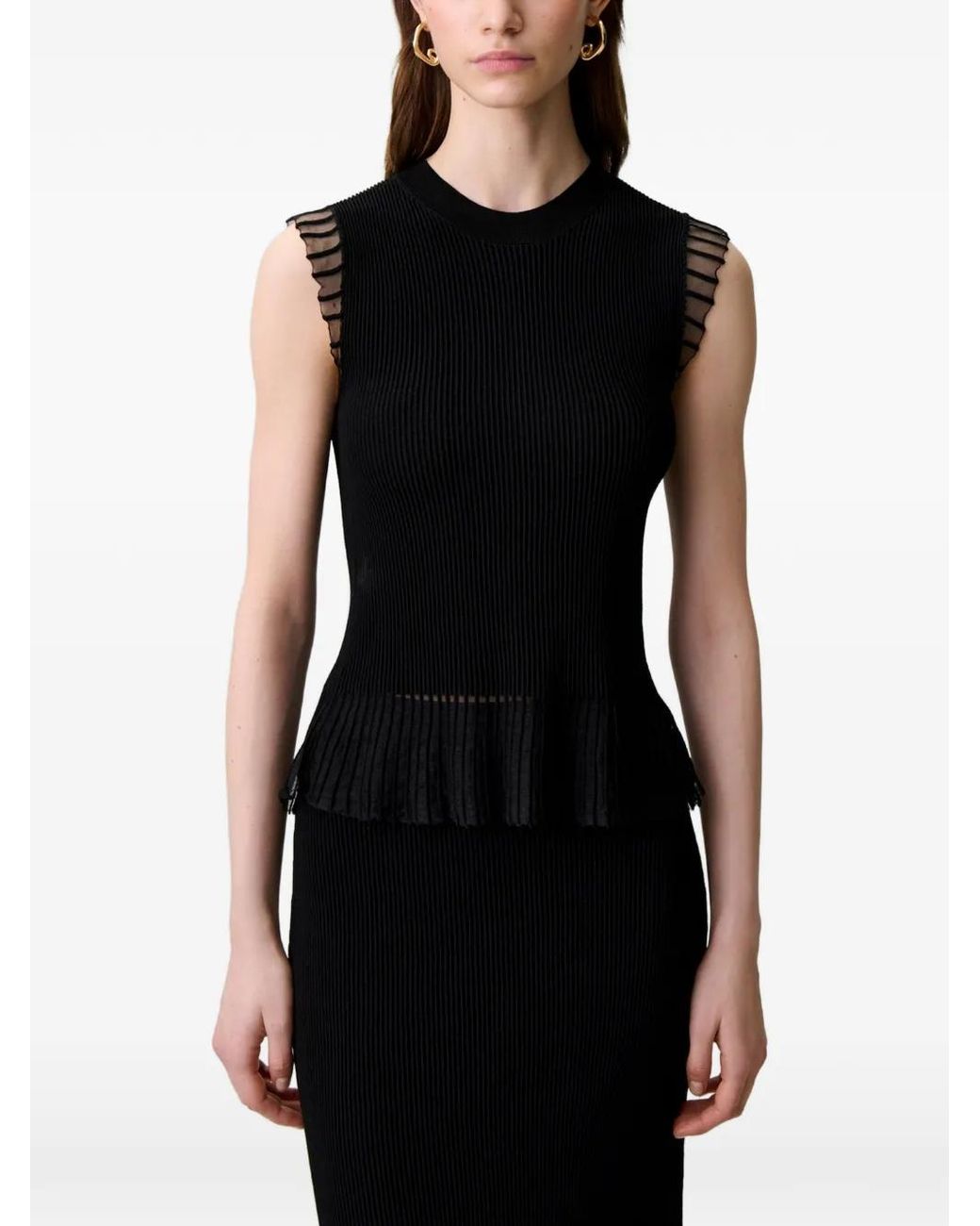 Claudie Pierlot Black High Neck Knit Top