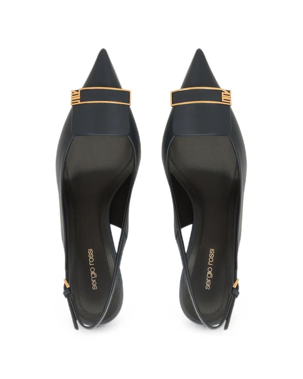 Sergio Rossi White Sr Evolv Buckle-Detail Pumps