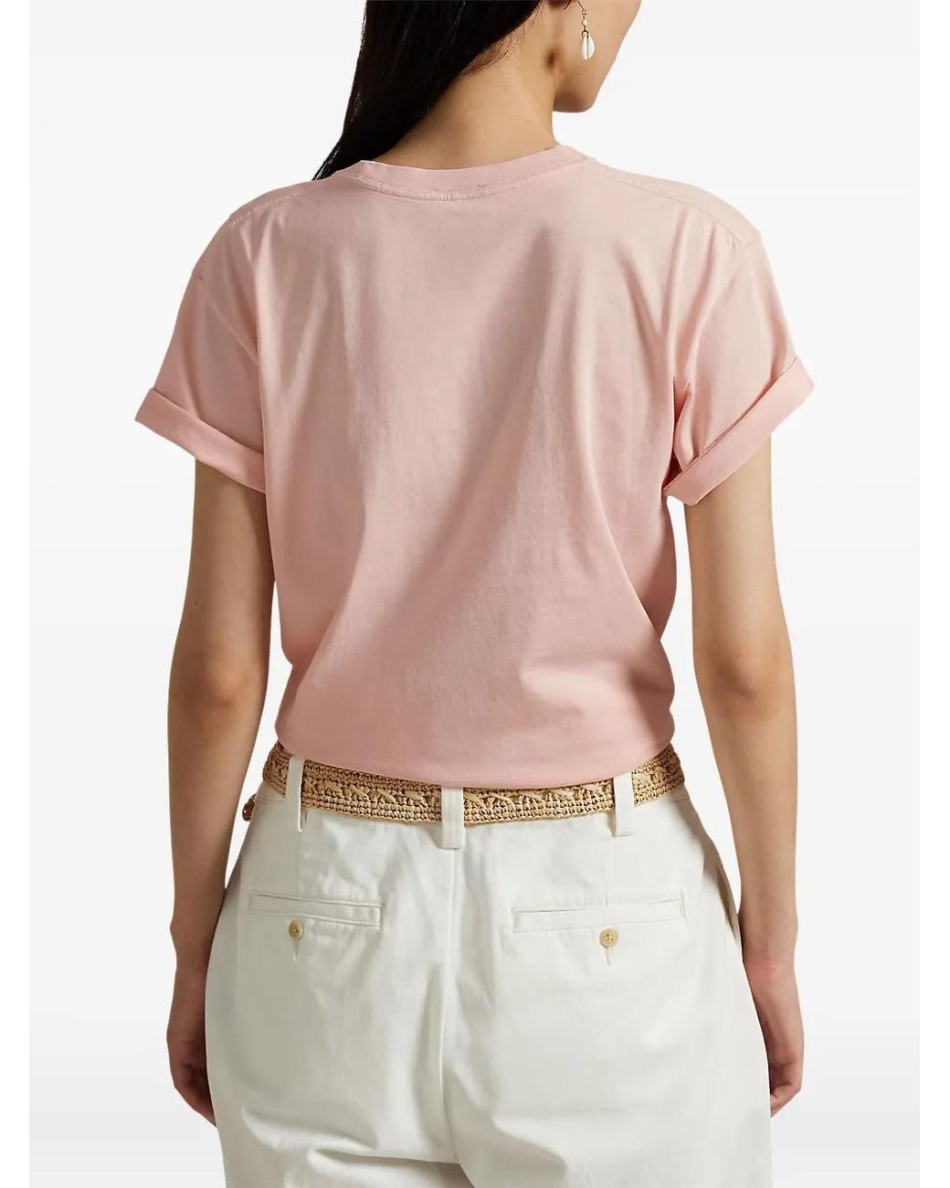 Polo Ralph Lauren Pink Logo-Print T-Shirt