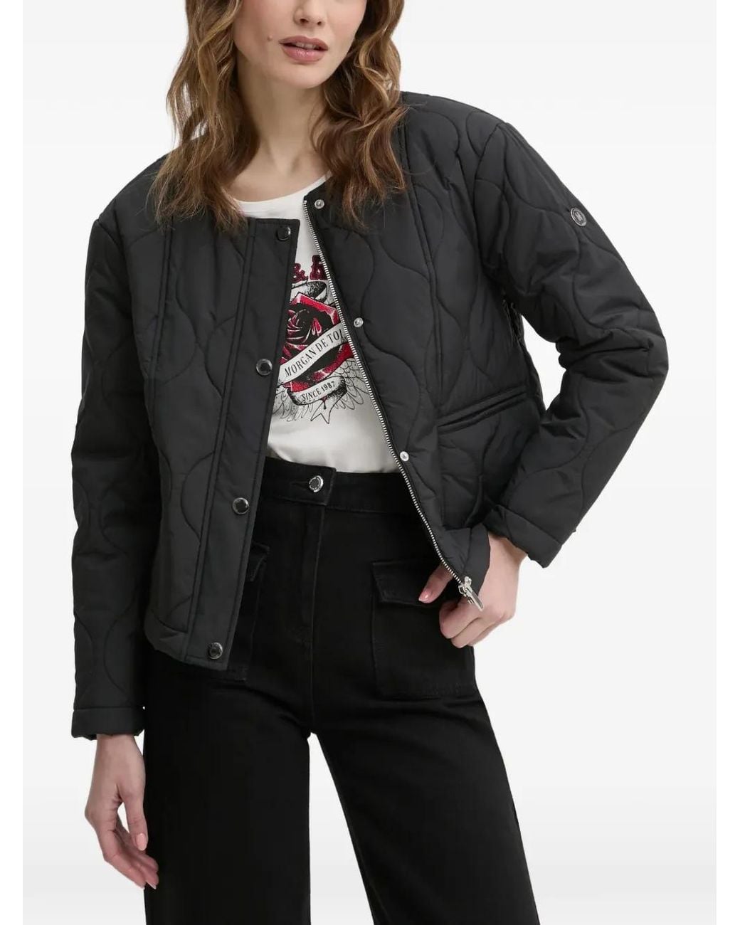 Giacca Con Zip di Morgan in Black