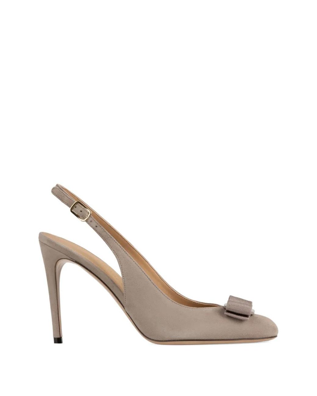 Ferragamo White Vara Bow Slingback