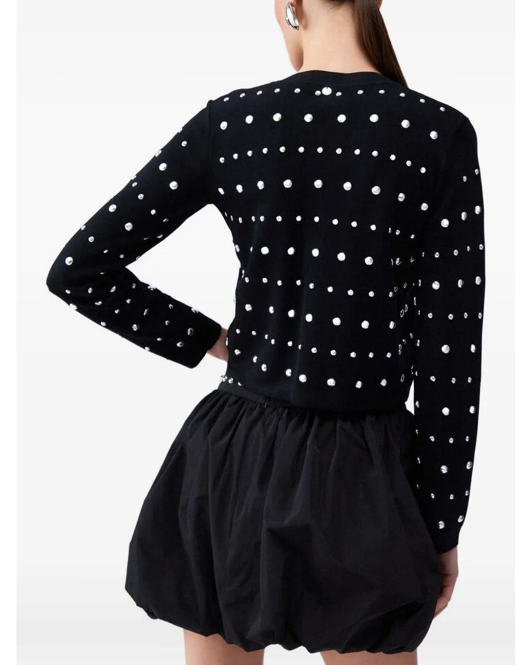 Liu Jo Black Cardigan With Rhinestones
