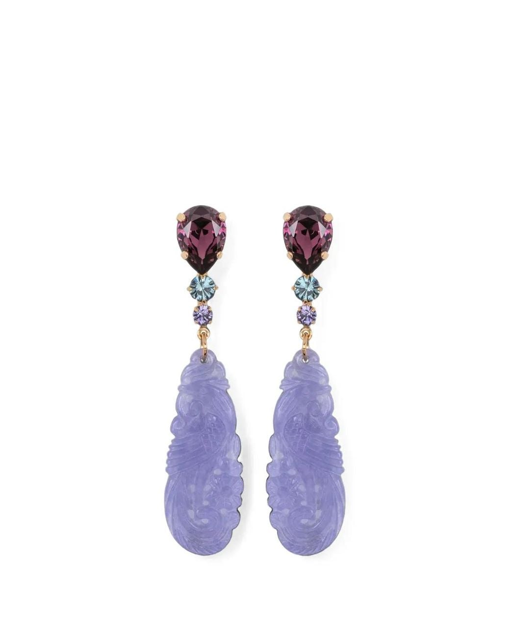 Jennifer Behr Purple Corinna Drop Earrings