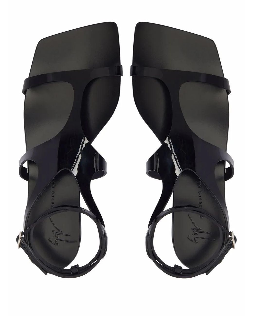 Giuseppe Zanotti Black Tutankamon Flat Sandals