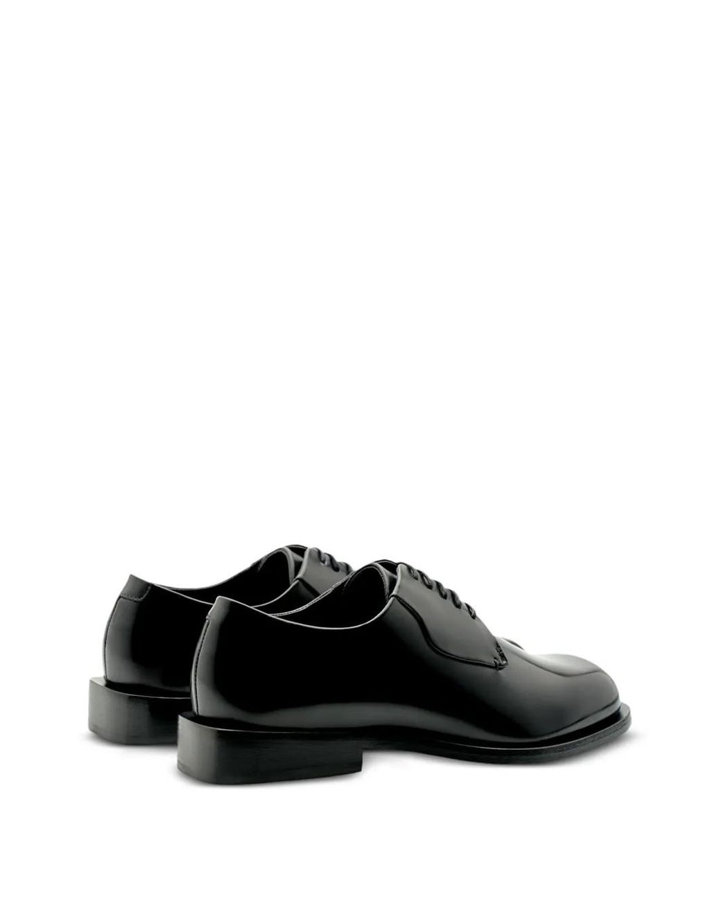 Lottusse Black Tomir Polished-Leather Derby Shoes for men