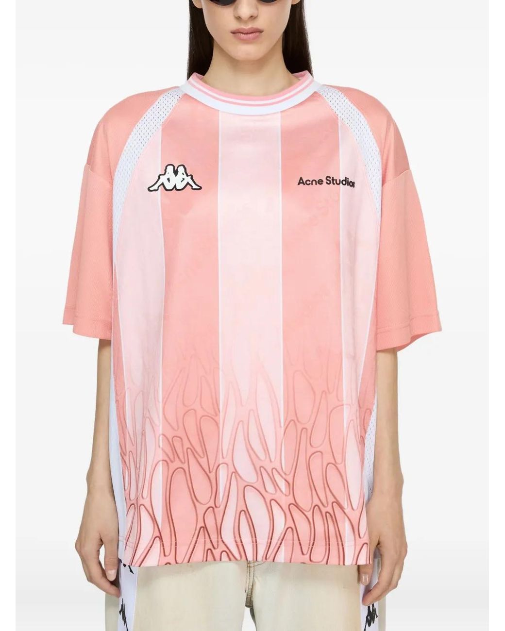 acne-pink-X-Kappa-Logo-T-Shirt