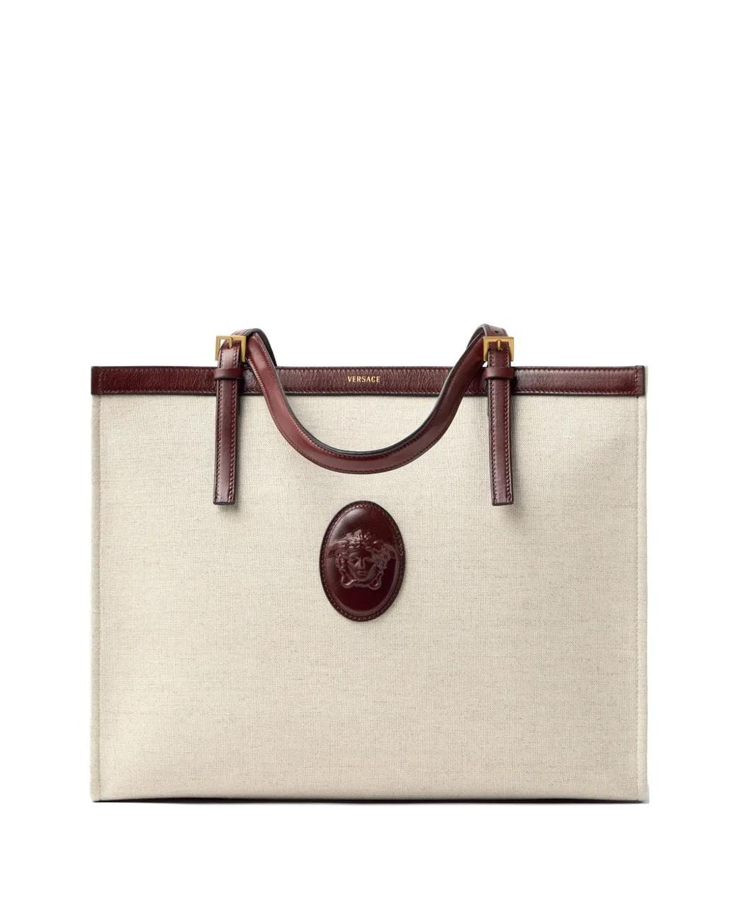 Versace Natural Rivière Large Canvas Tote