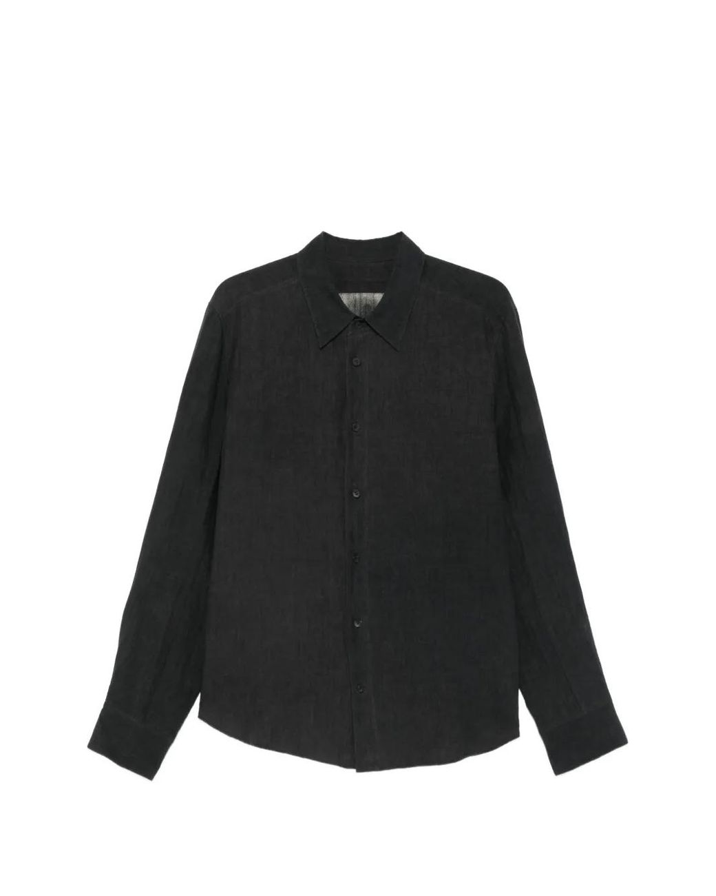 Ziggy Chen Black Layered-Detail Long-Sleeve Shirt for men