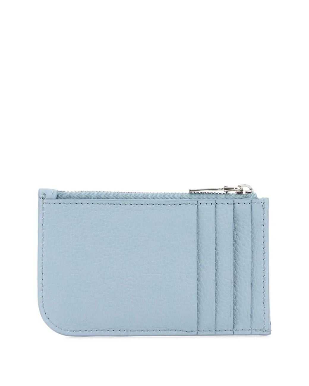McQueen Blue Leather Cardholder for men