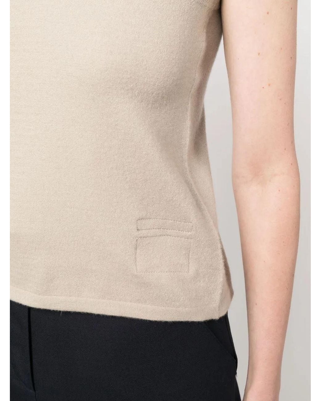 Frenckenberger Natural Cashmere Knitted Tank Top