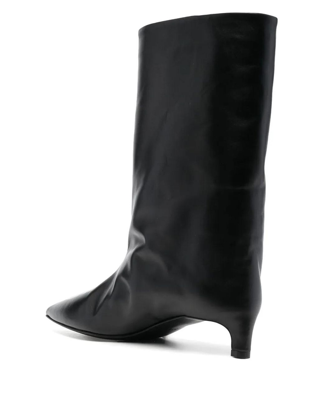 Jil Sander Black Pointed-Toe Leather Boots