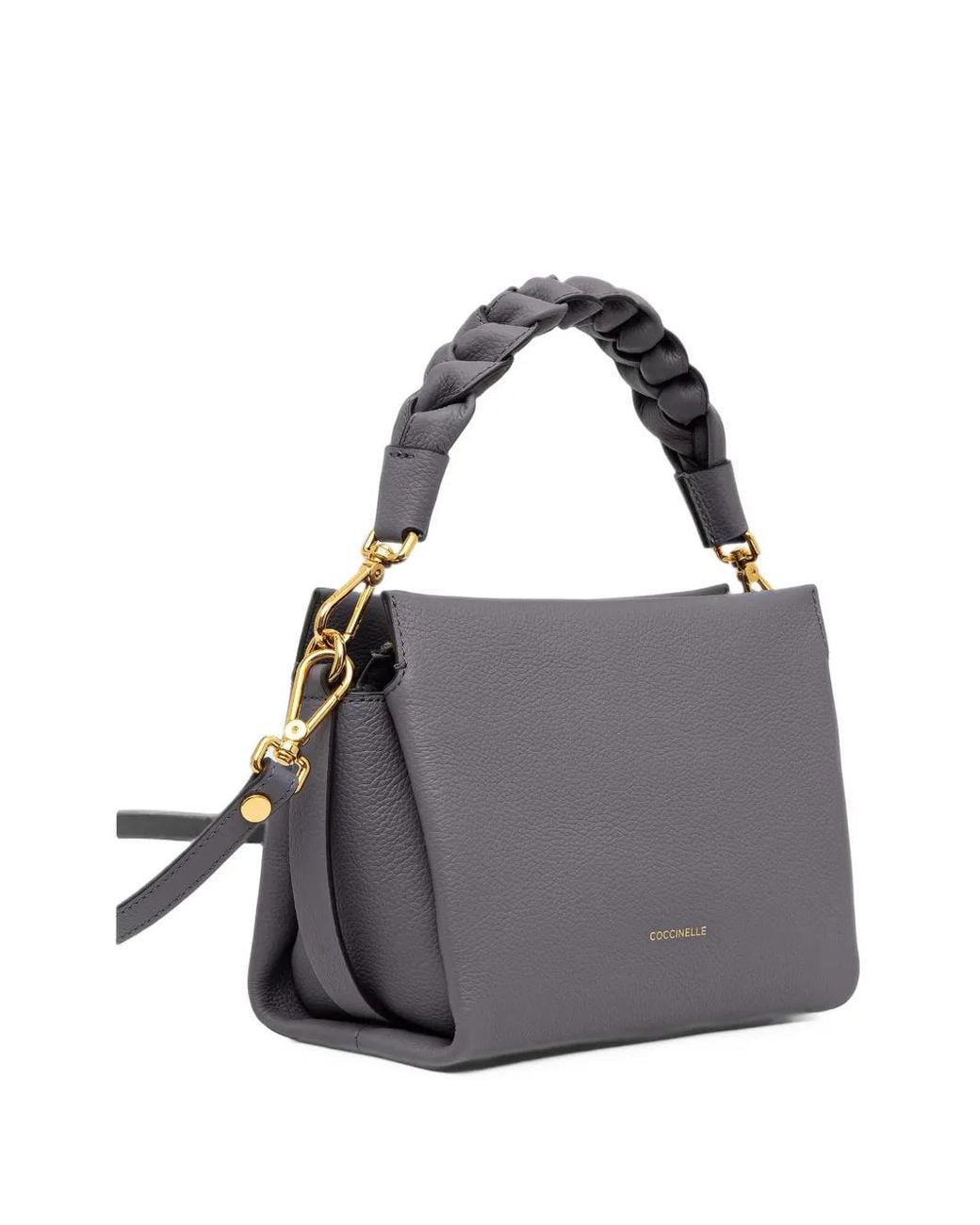 Coccinelle White Small Boheme Braided-Handle Tote Bag