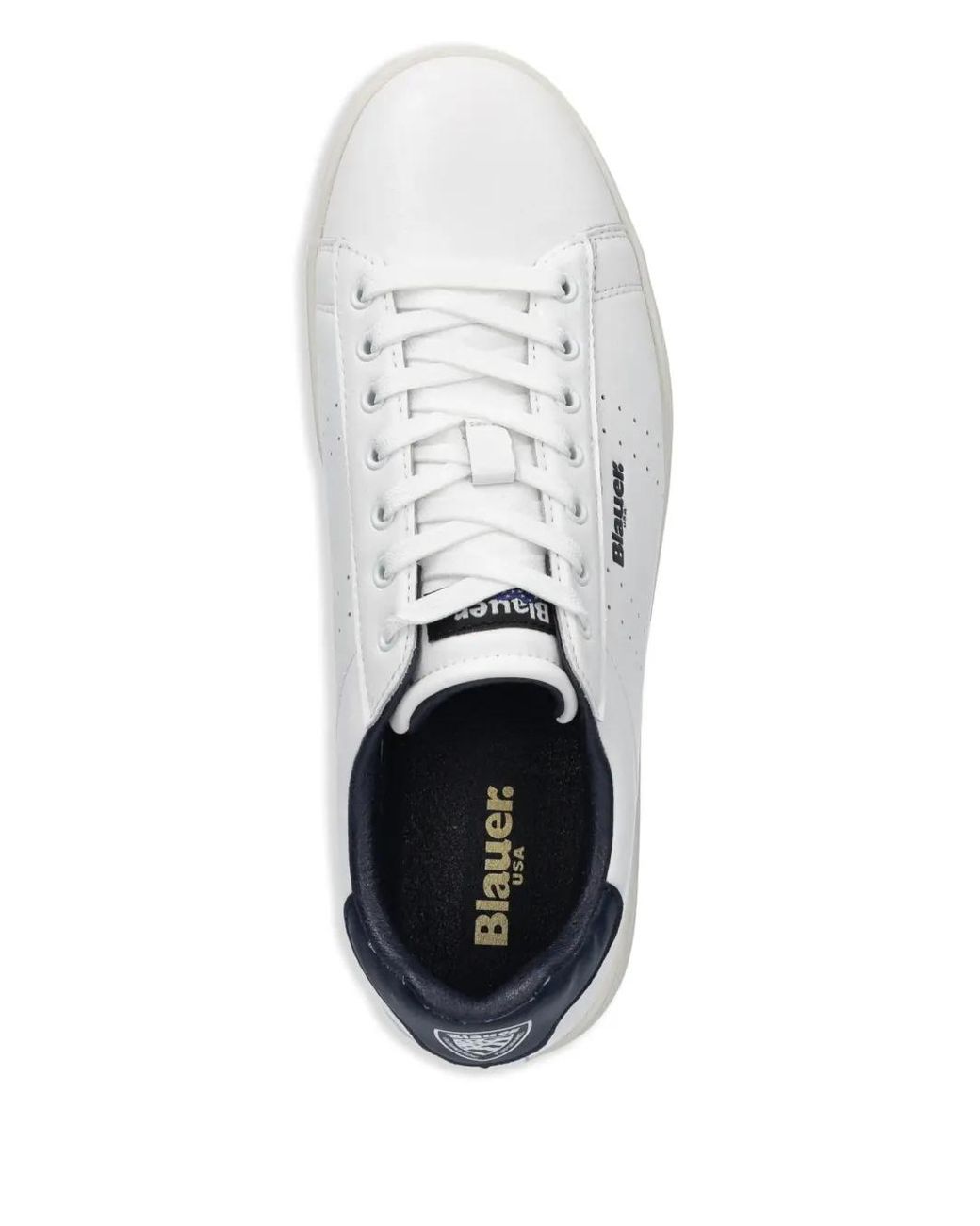 Blauer Perforierte Sneakers in White für Herren