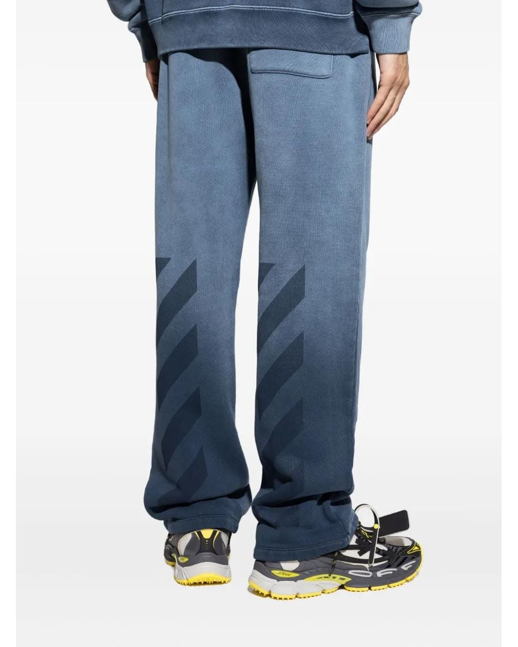 Off-White c/o Virgil Abloh Blue Drawstring Track Pants for men