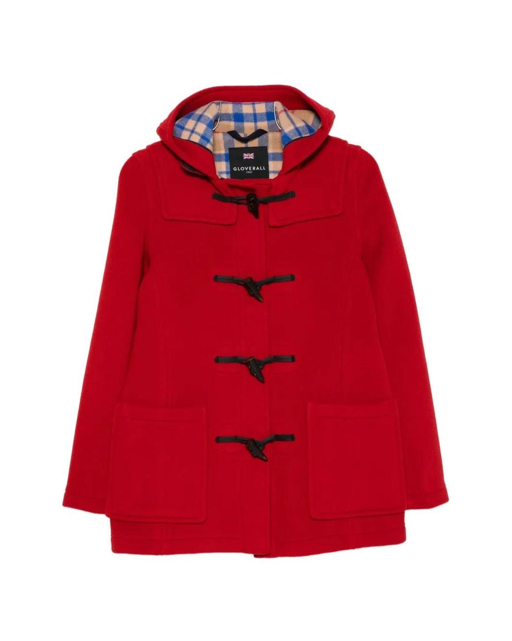 Abrigo Con Capucha Gloverall de color Red
