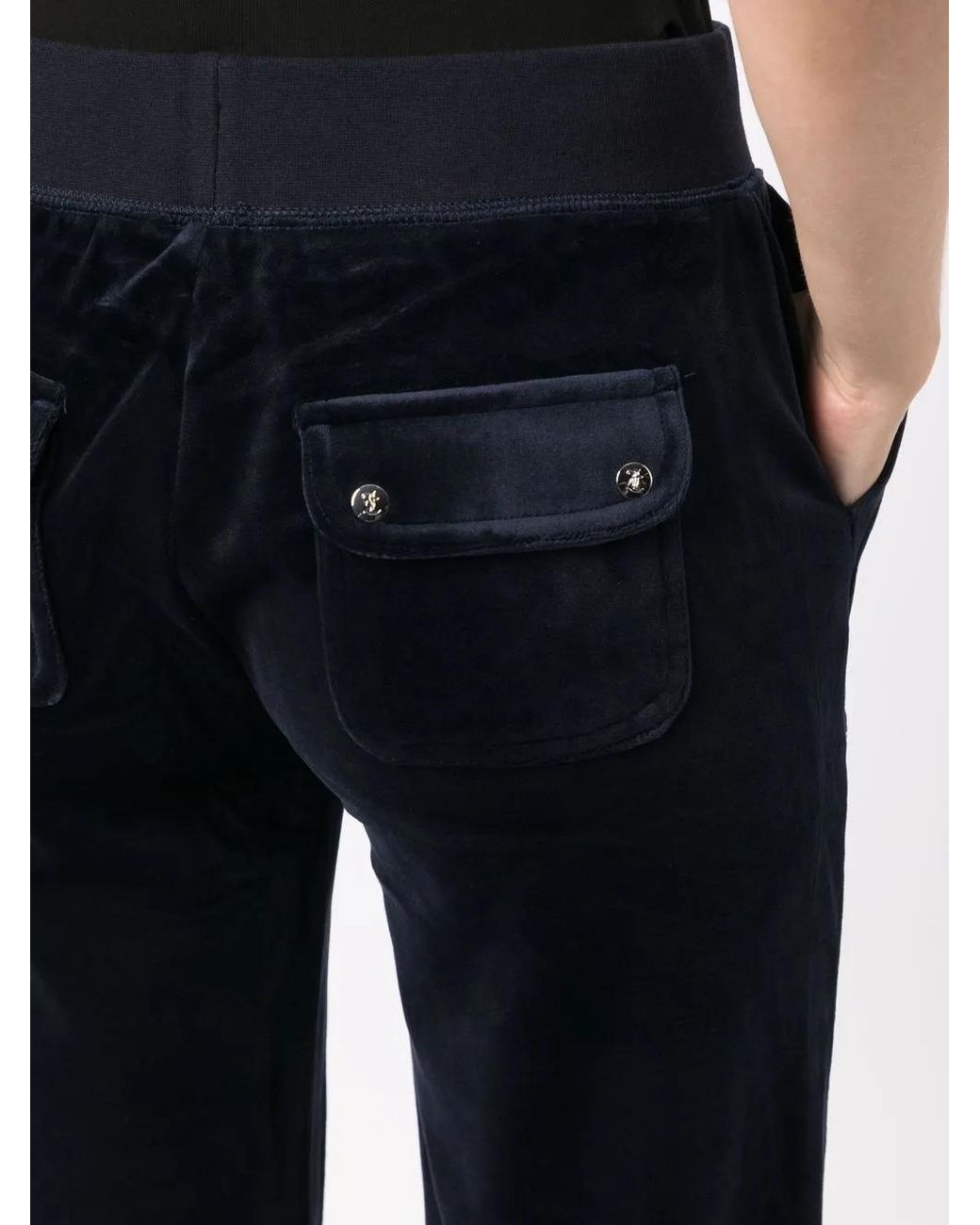 Juicy Couture Blue Del Ray Velour Track Pants