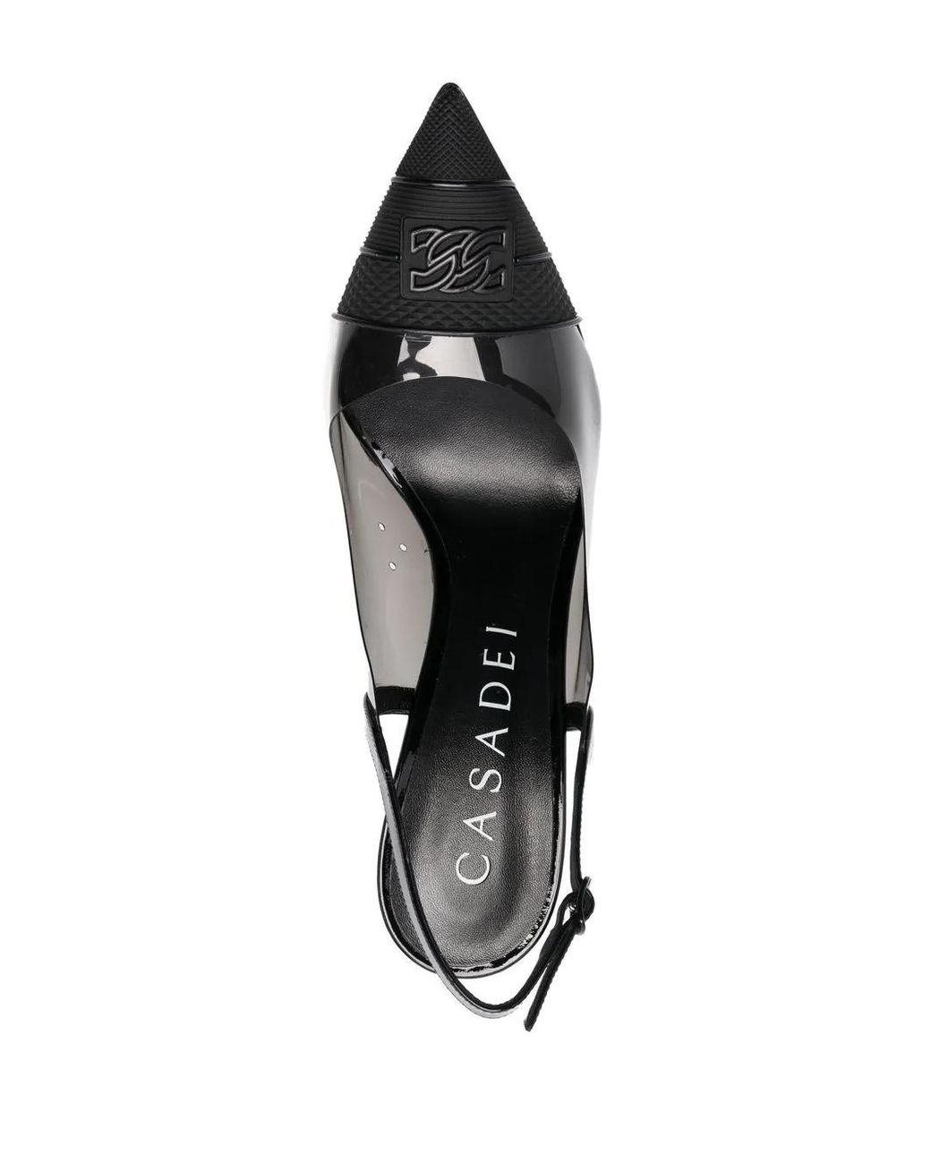 Casadei Metallic Blade Fluo Pvc Leather Pumps