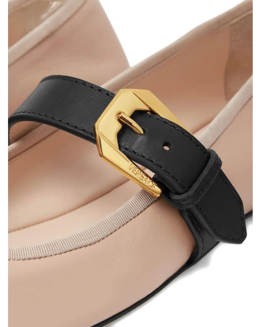 Versace Natural La Medusa Nappa Ballerinas