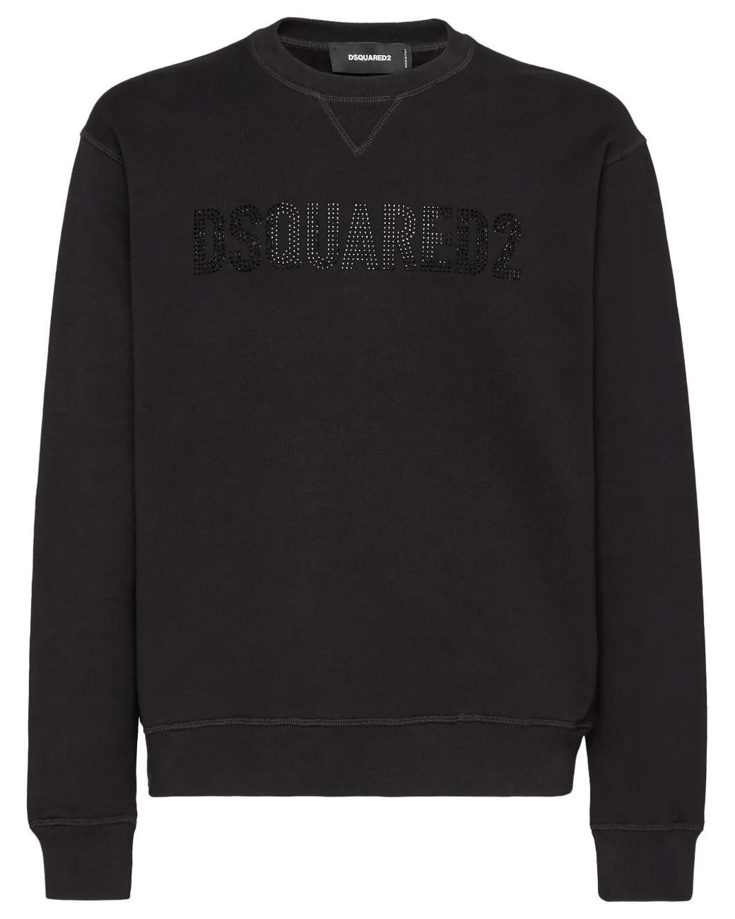 DSquared² Black Logo-Print Cotton Sweatshirt for men