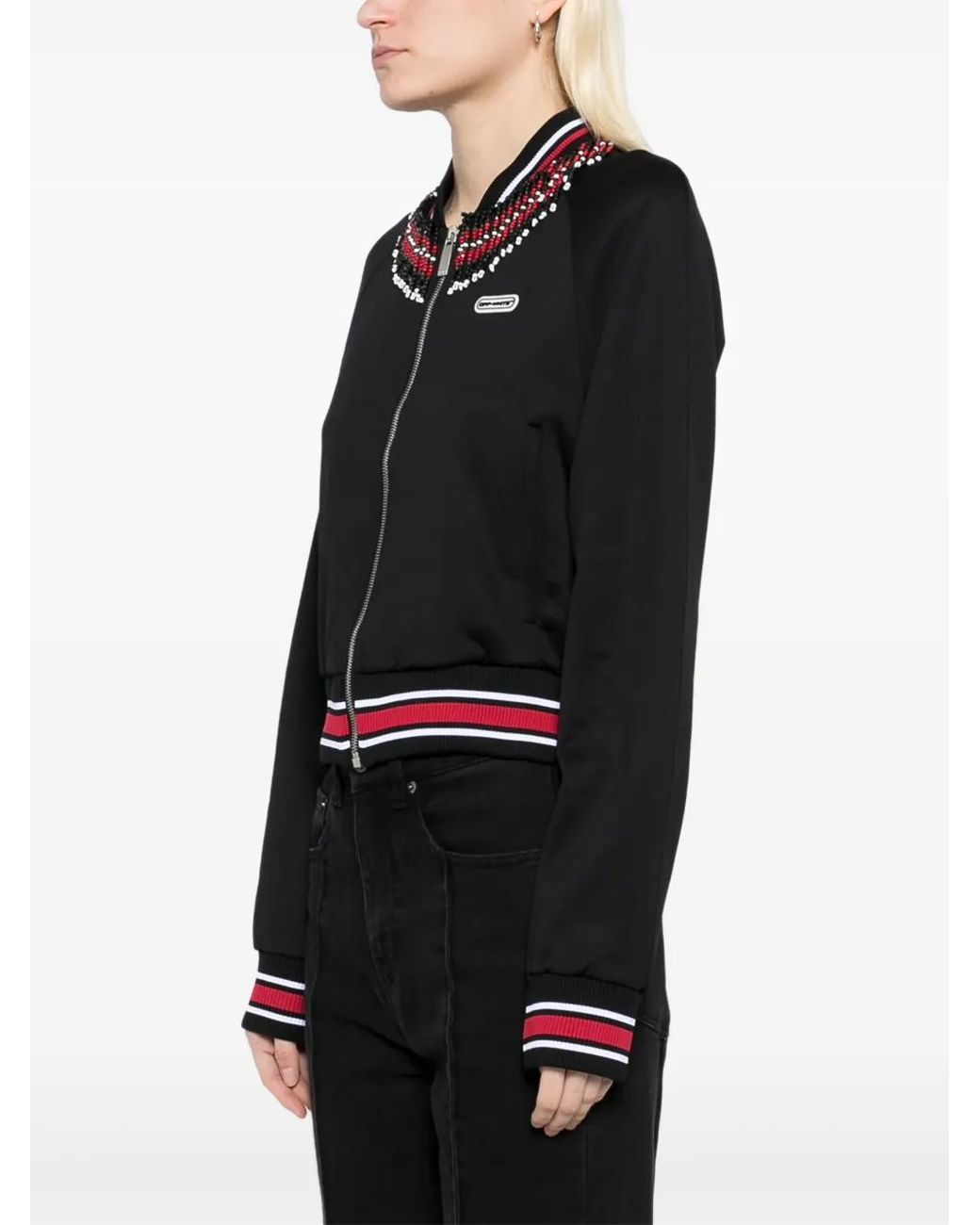 Off-White c/o Virgil Abloh Black Embr Off Patch Tracksuit Jacket
