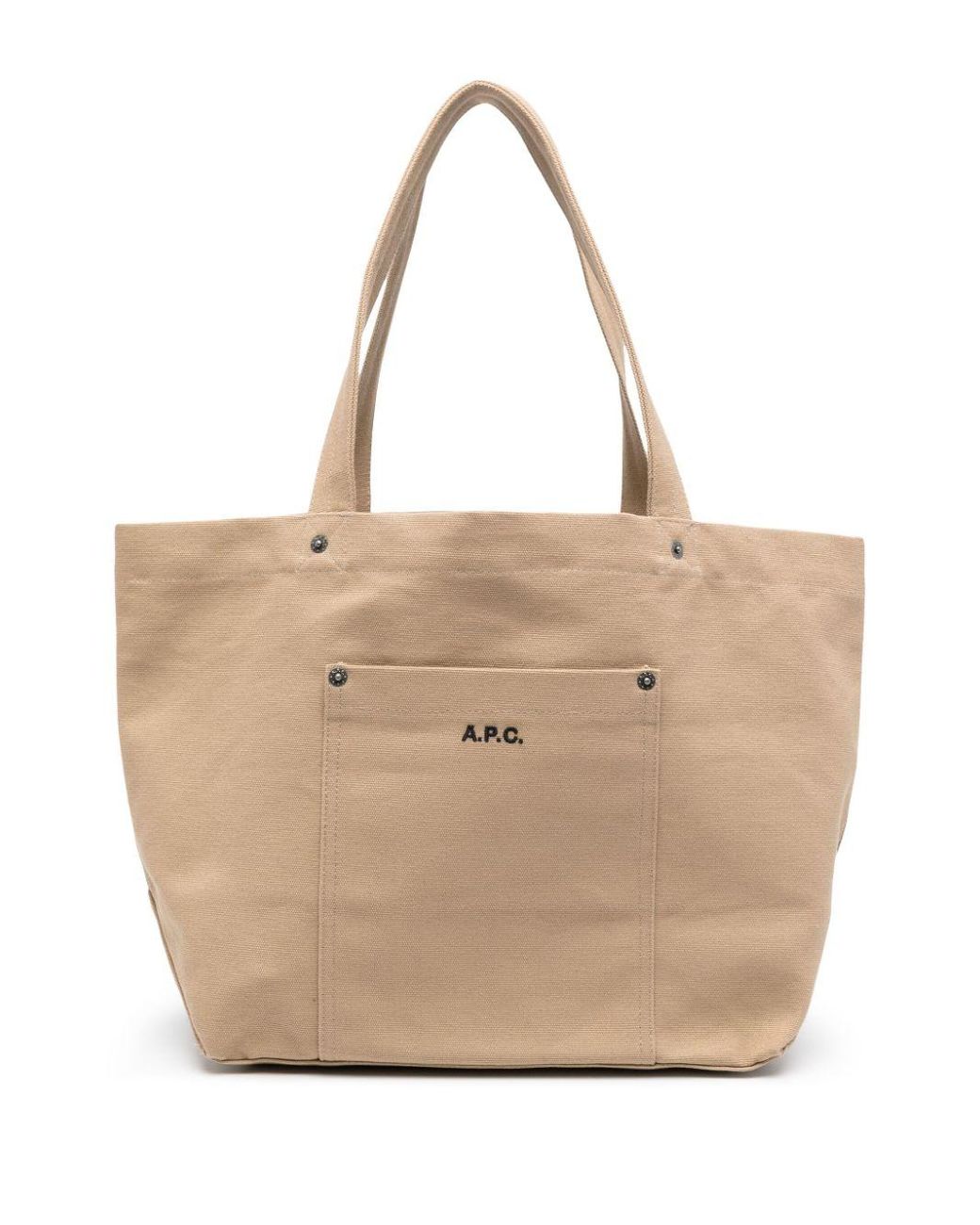A.P.C. Thais Logo-embroidery Tote Bag in Natural for Men | Lyst UK