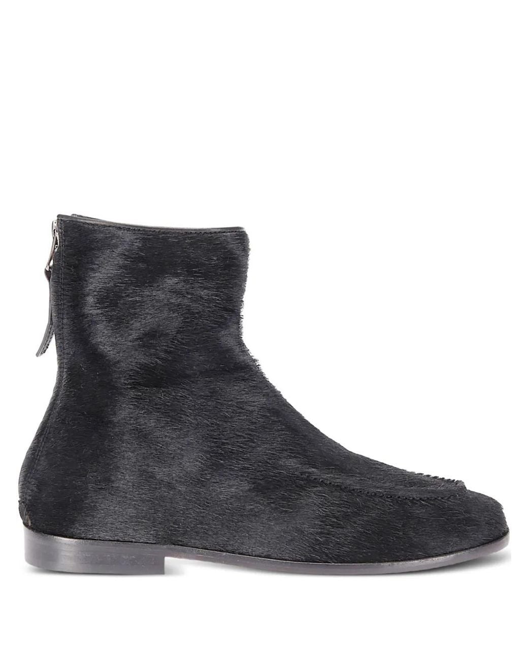 Hereu Black Juliol Calf-Hair Ankle Boots