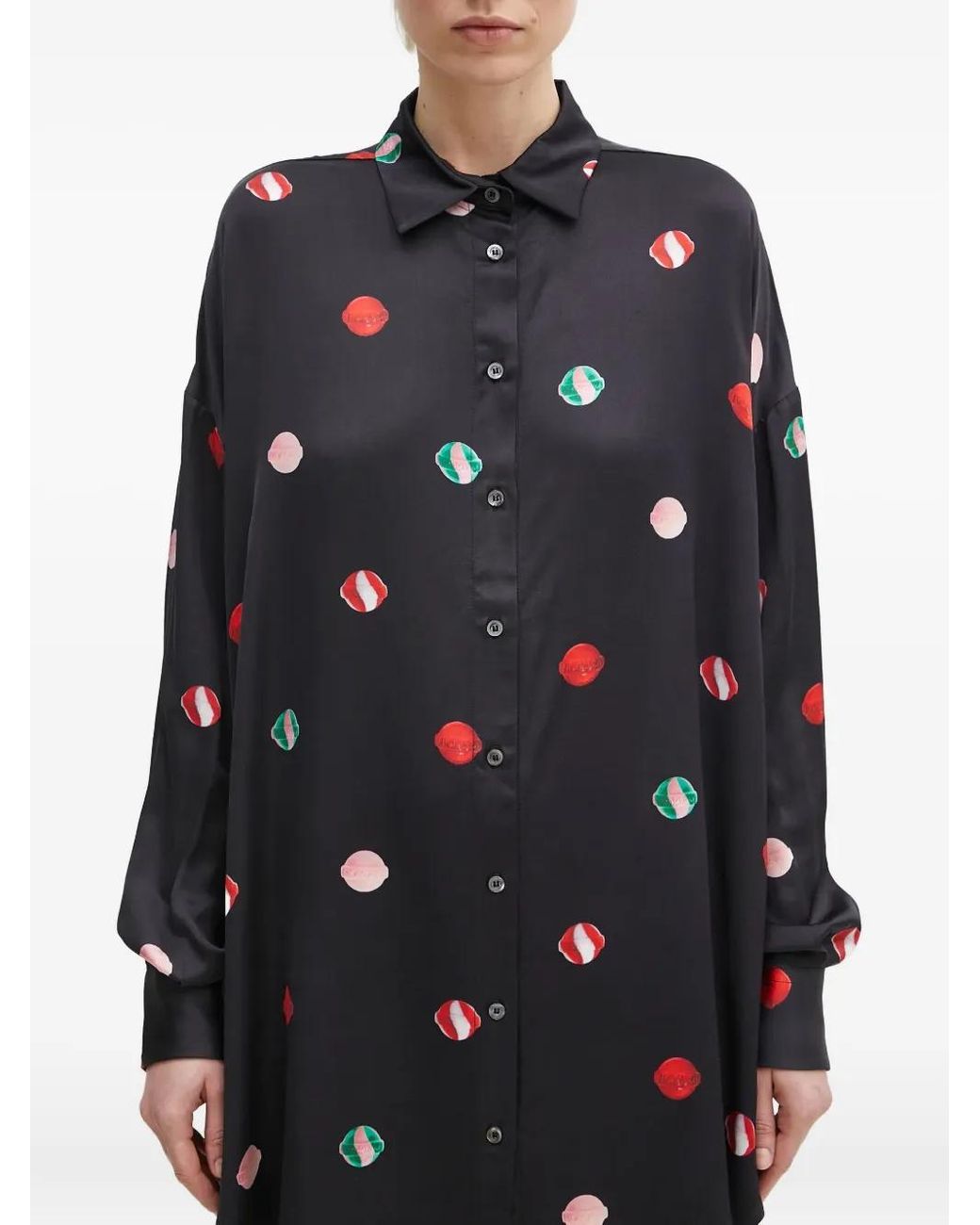 Fiorucci Black Graphic-Print Shirt
