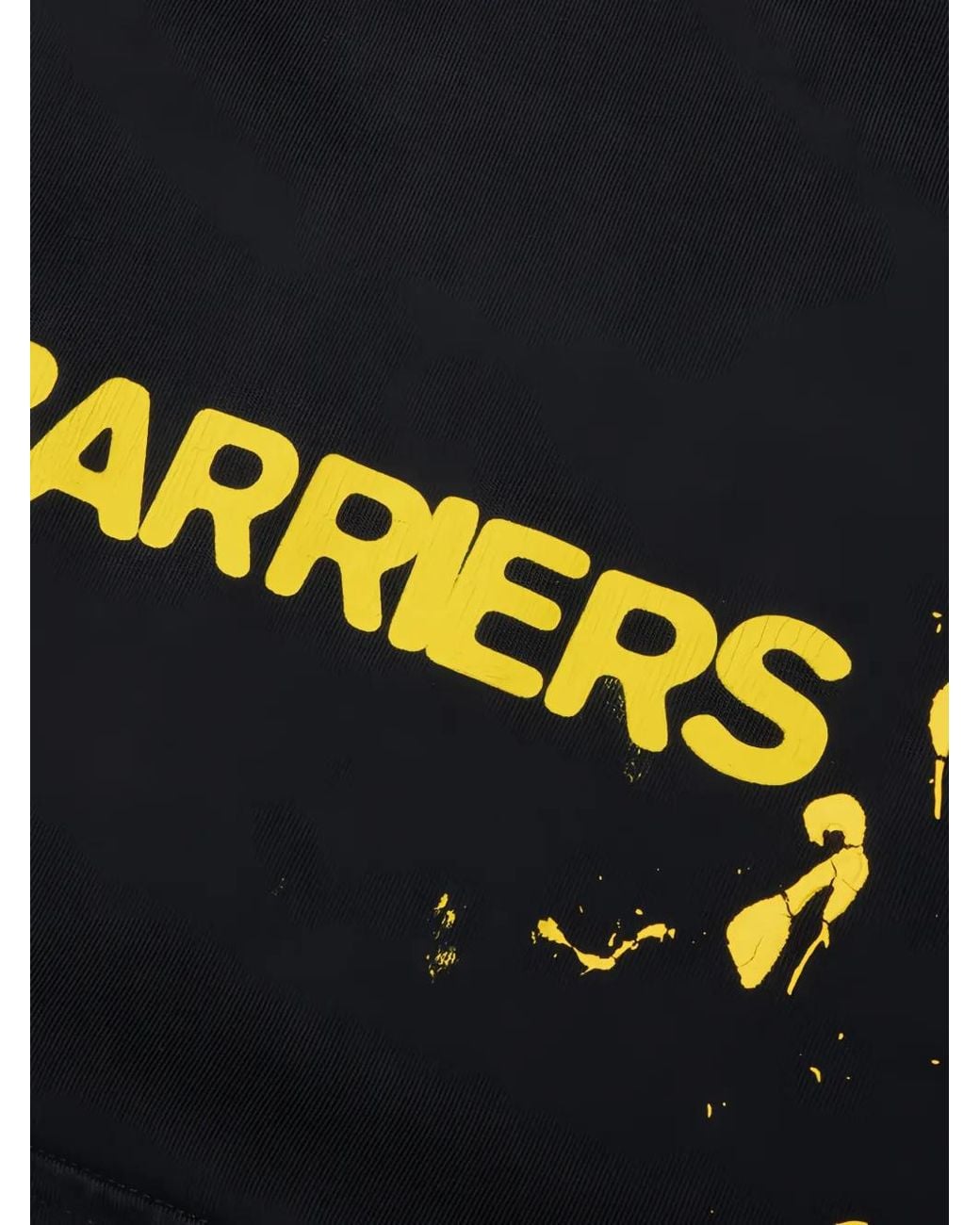Barriers Blue Distressed Star-Logo T-Shirt for men