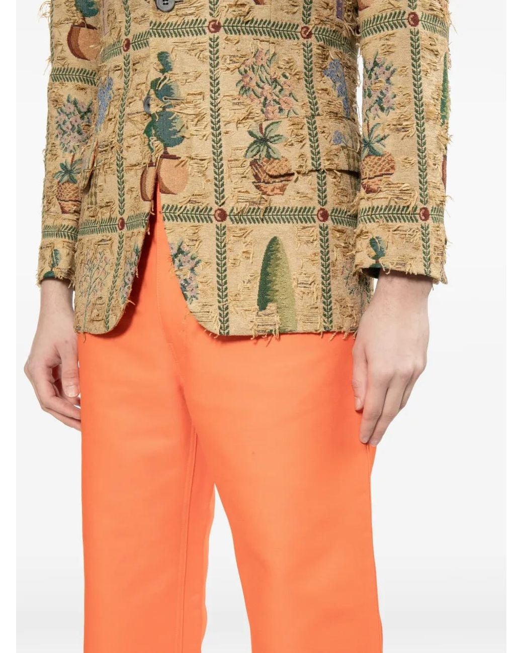 Junya Watanabe Orange Cotton Trousers for men