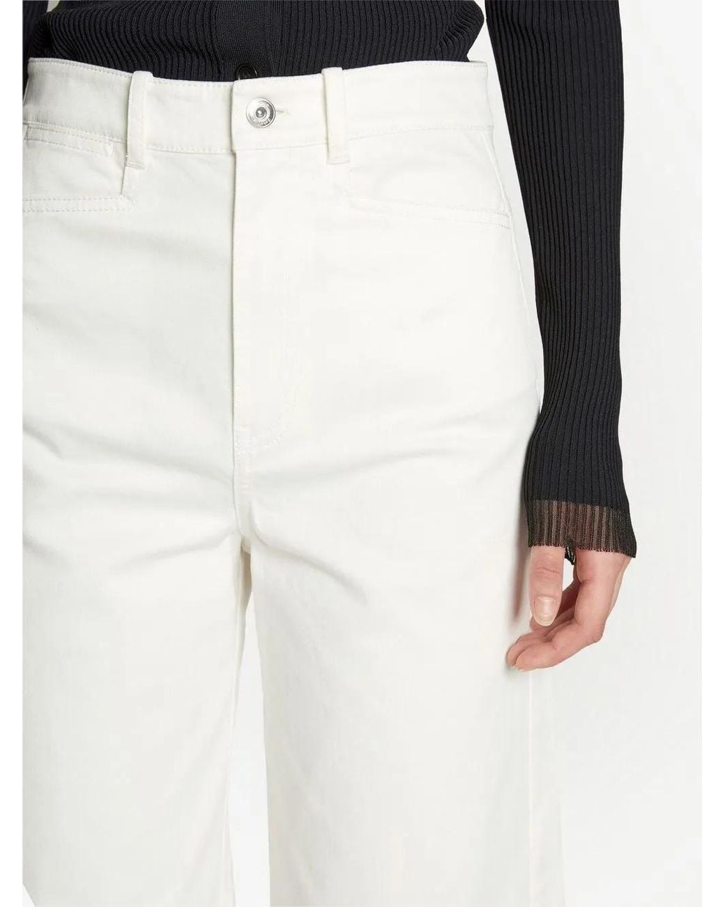 Proenza Schouler White Cropped Cotton Twill Culottes