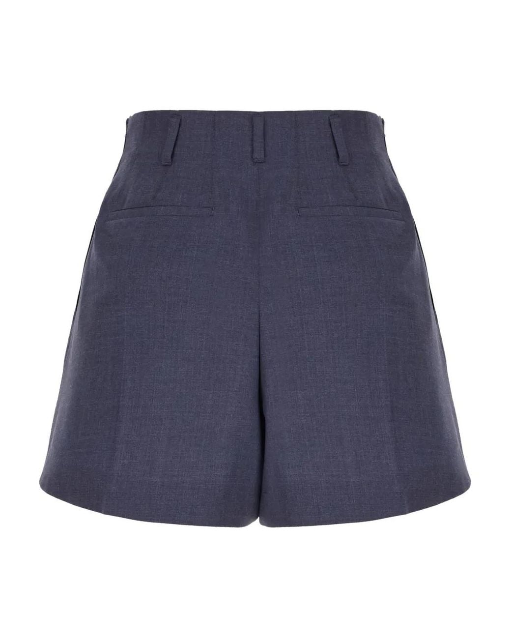Givenchy Blue High-Waisted Wool Shorts