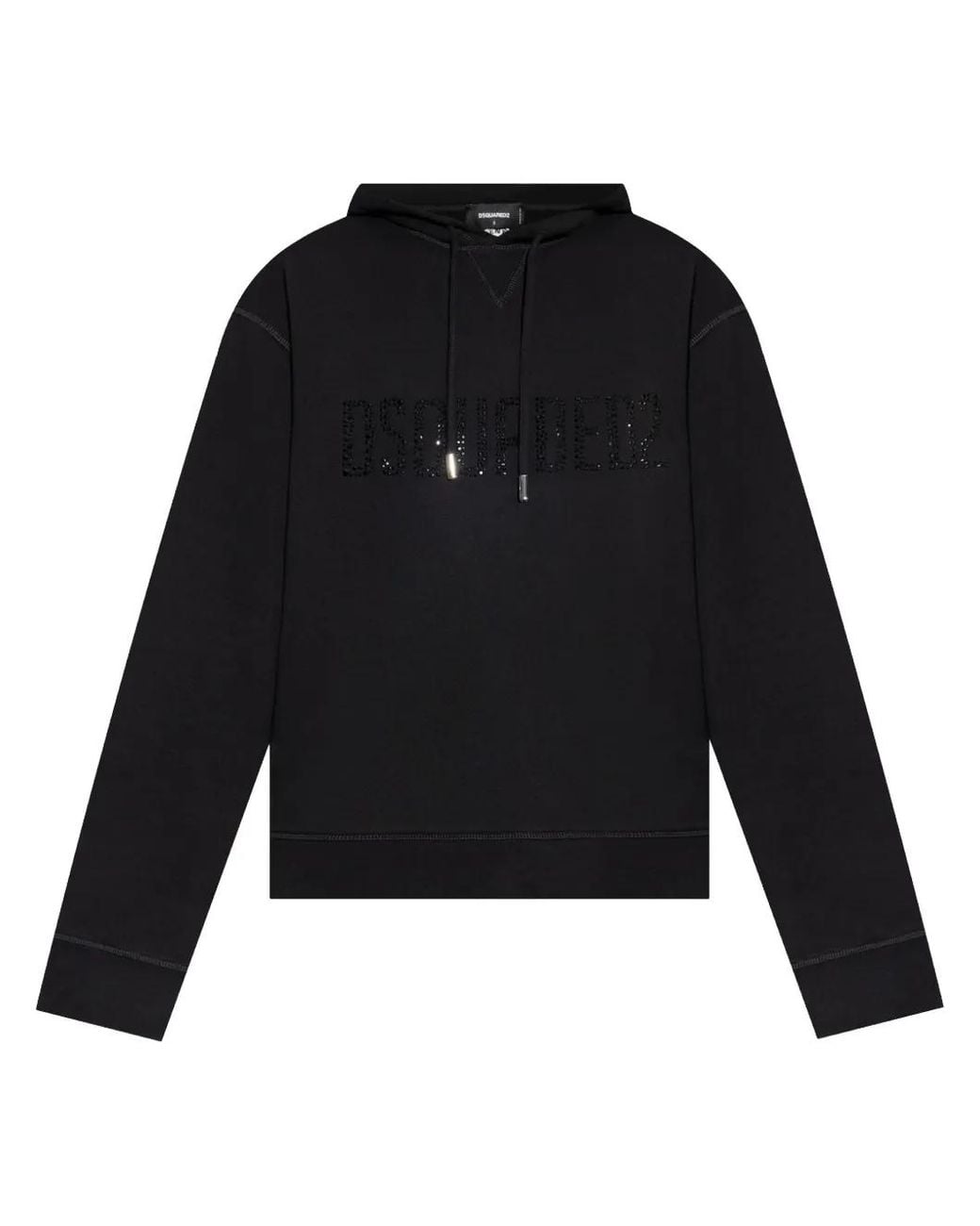 DSquared² Black Brushed-Finish Hoodie