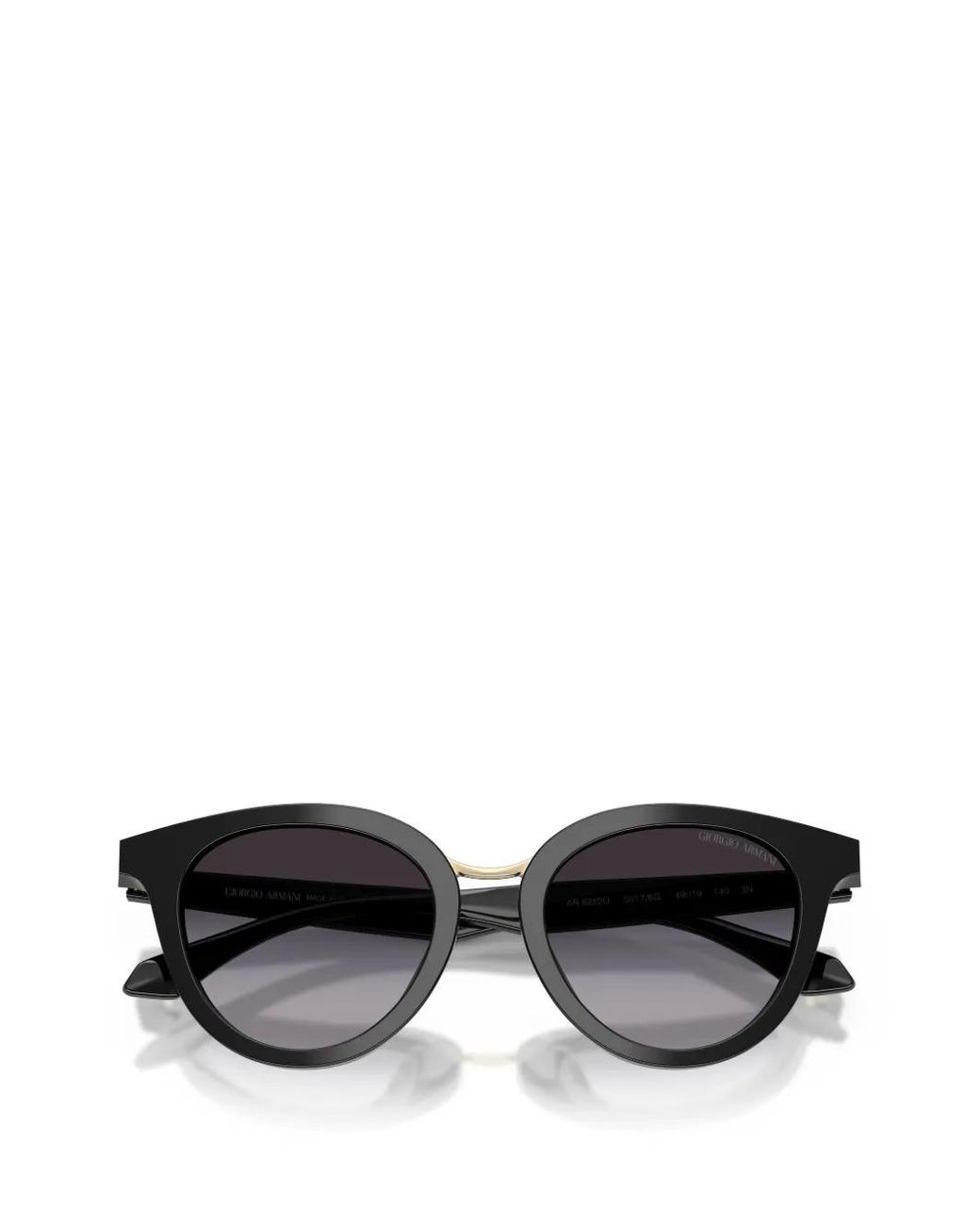 Giorgio Armani Black Round-Frame Sunglasses