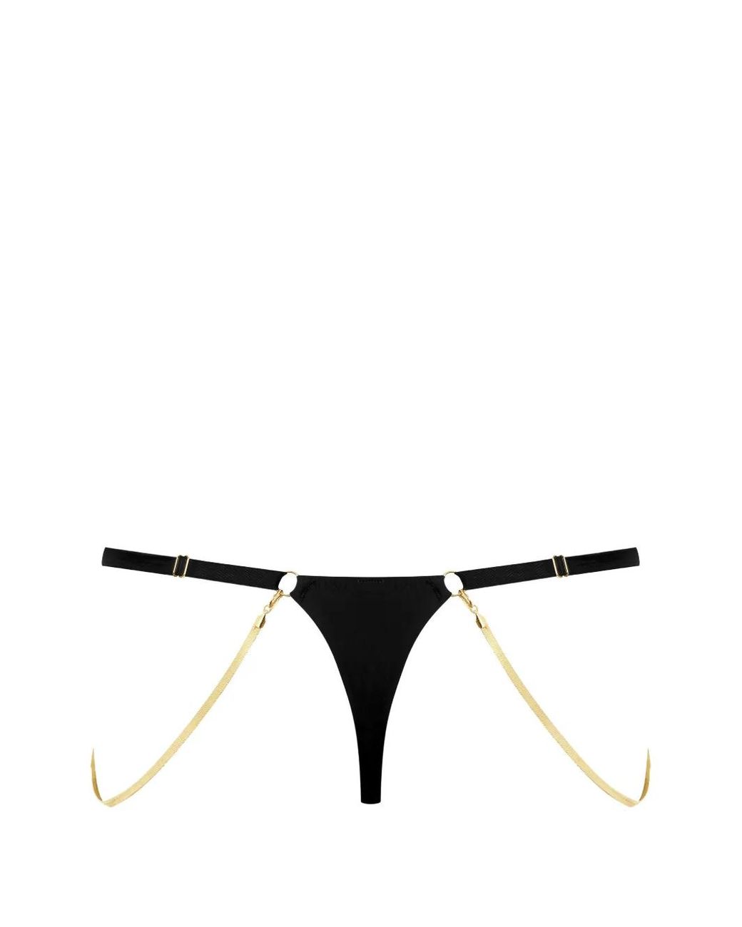 Maison Close Black Chain-String Thong