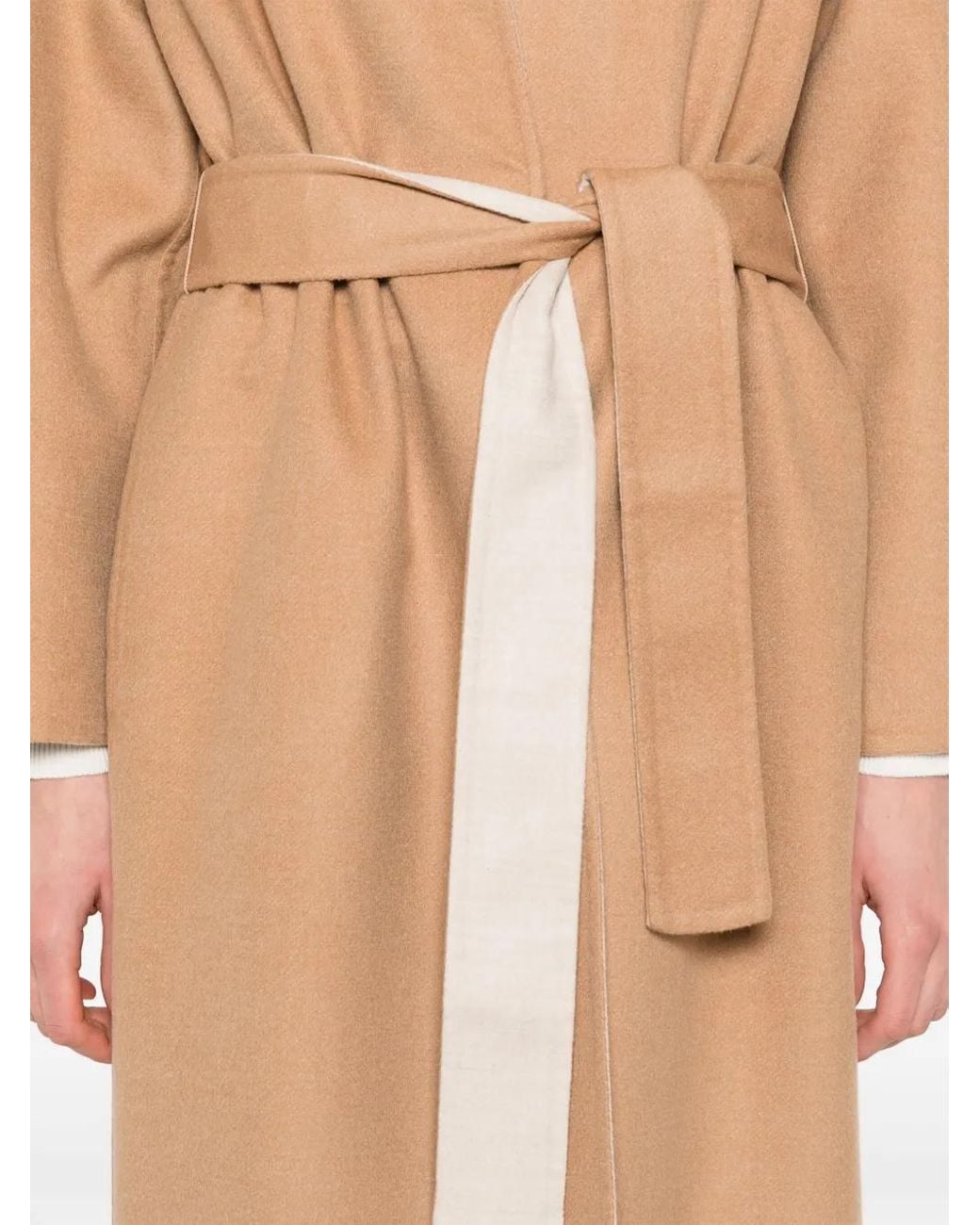 Fabiana Filippi Natural Wool Belted Coat