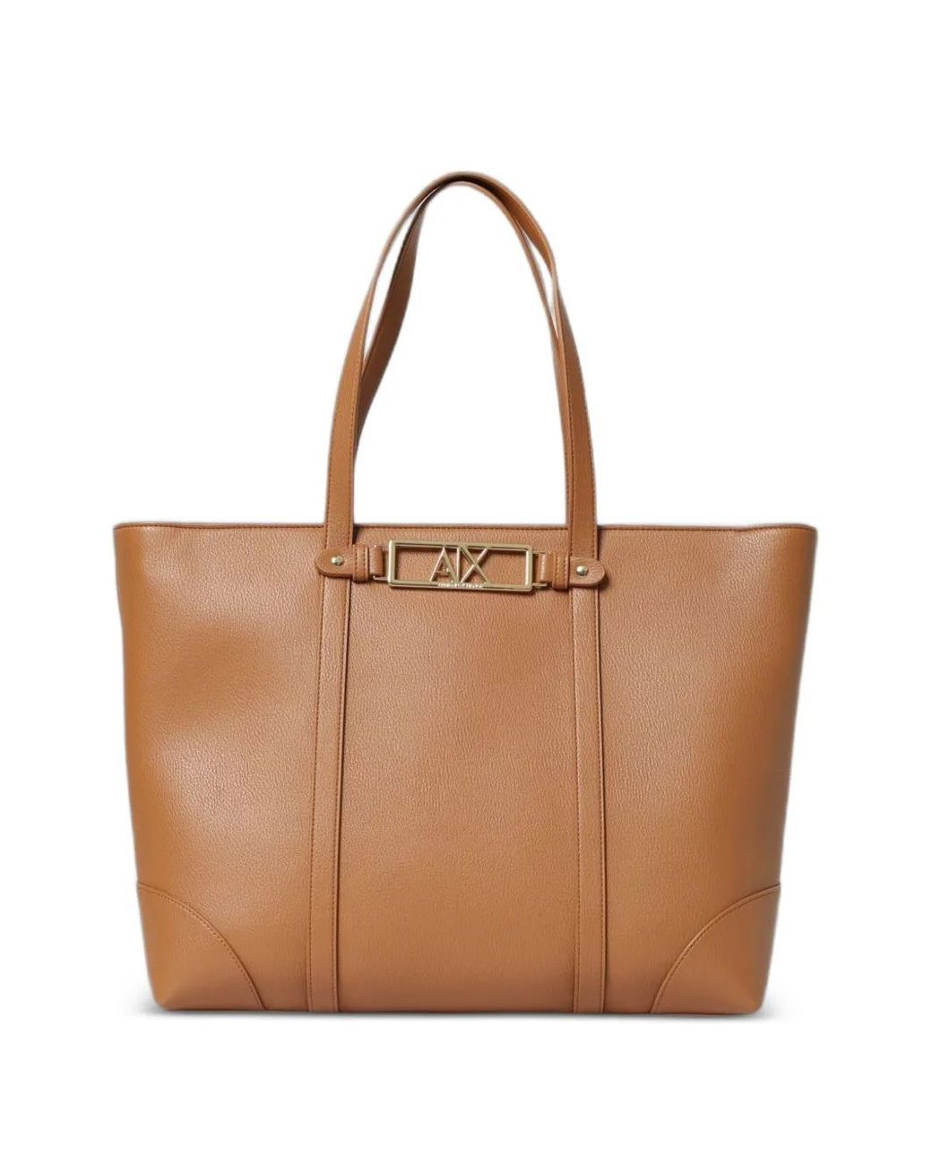 ARMANI EXCHANGE Brown Sac Cabas À Plaque Logo