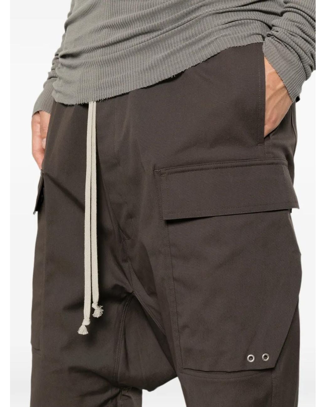 Rick Owens Brown Cargo Pods Shorts for men